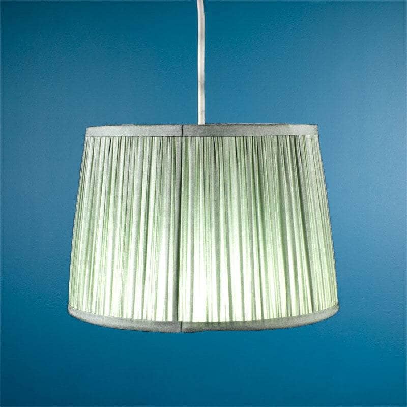 Lights  -  Laura Ashley Hemsley Pleated Silk Light Shade Sage Green - 10 inch  -  60006252