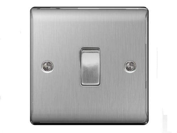 DIY - Nexus Metal Brushed Steel Single Switch - 50110574