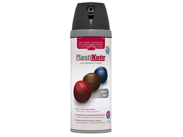 Paint - Plastikote Twist And Spray Matt Black Paint - 50090996