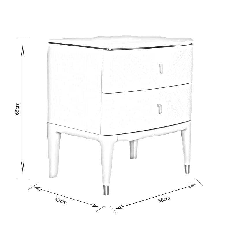 - Plaza Bedside Table - Stone - 60007892