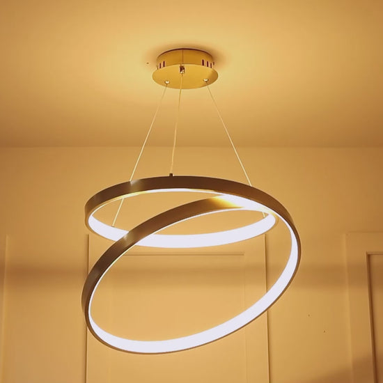 Hawaii LED 2 Spiral Pendant Ceiling Light - Gold