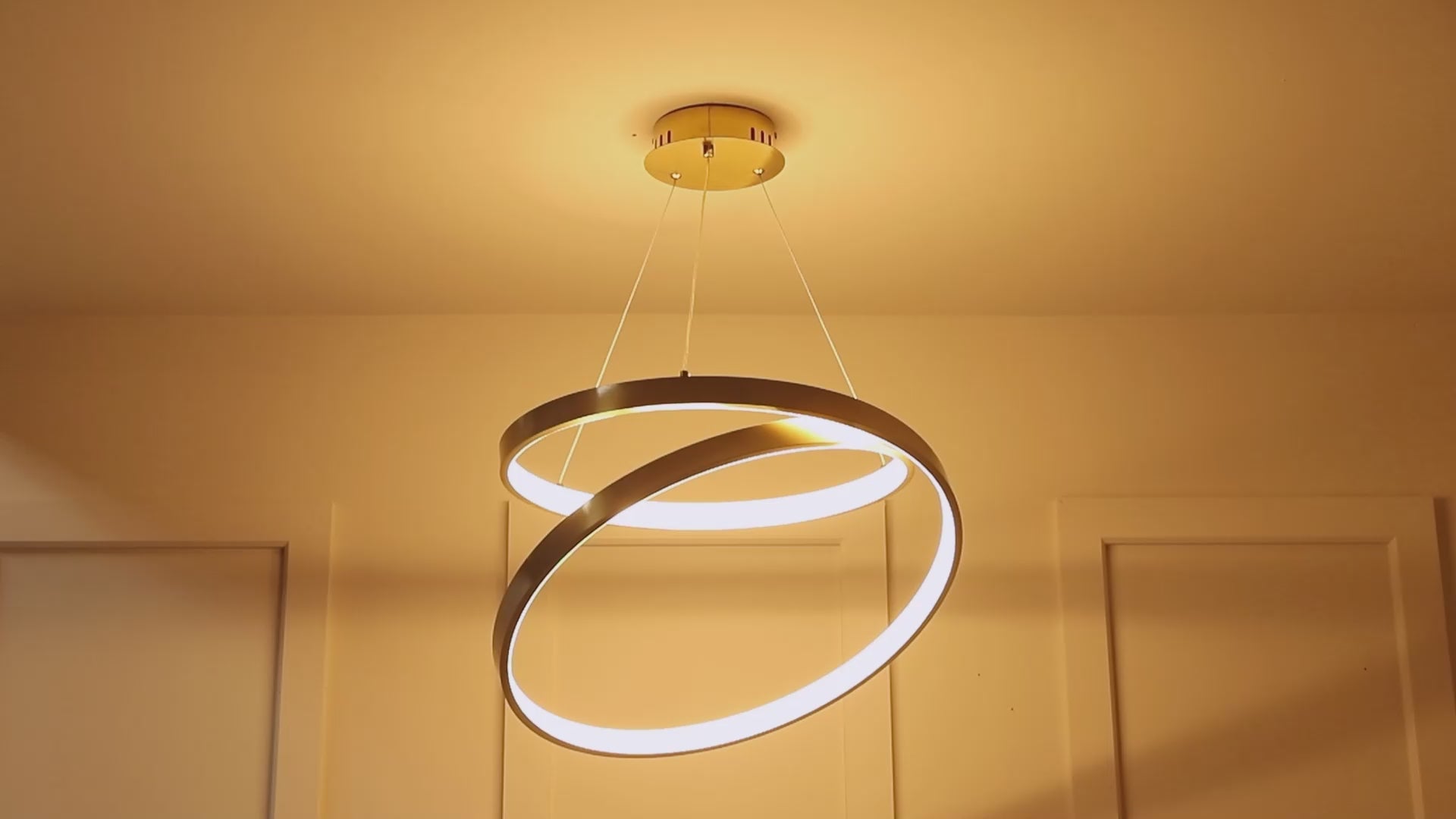 Hawaii LED 2 Spiral Pendant Ceiling Light - Gold