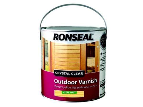 Paint - Ronseal 2.5 Litre Crystal Clear Outdoor Matt Varnish - 50119414