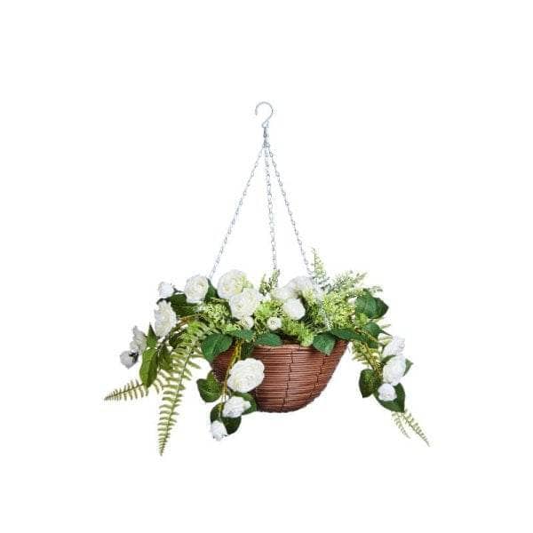 Gardening - Rose Artificial Flower Hanging Basket - 60006437