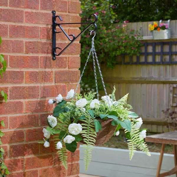 Rose Artificial Flower Hanging Basket Taskers Online Store, Liverpool
