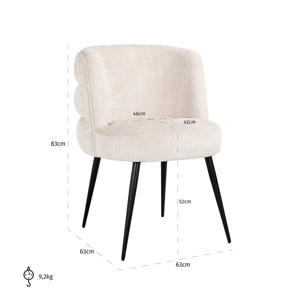 Active - Richmond Stella Dining Chair - Niagra Beige - 60487635