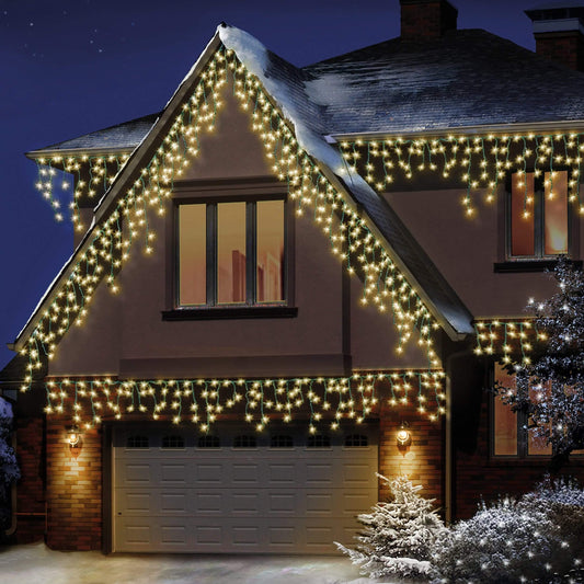 Christmas  -  480 Warm White LED Snowing Icicle Lights  -  60001119