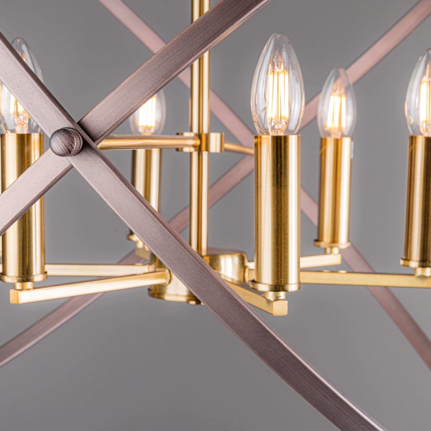 Lights - 6 Light Bronze/Gold Semi Flush Ceiling Lights - 50147034