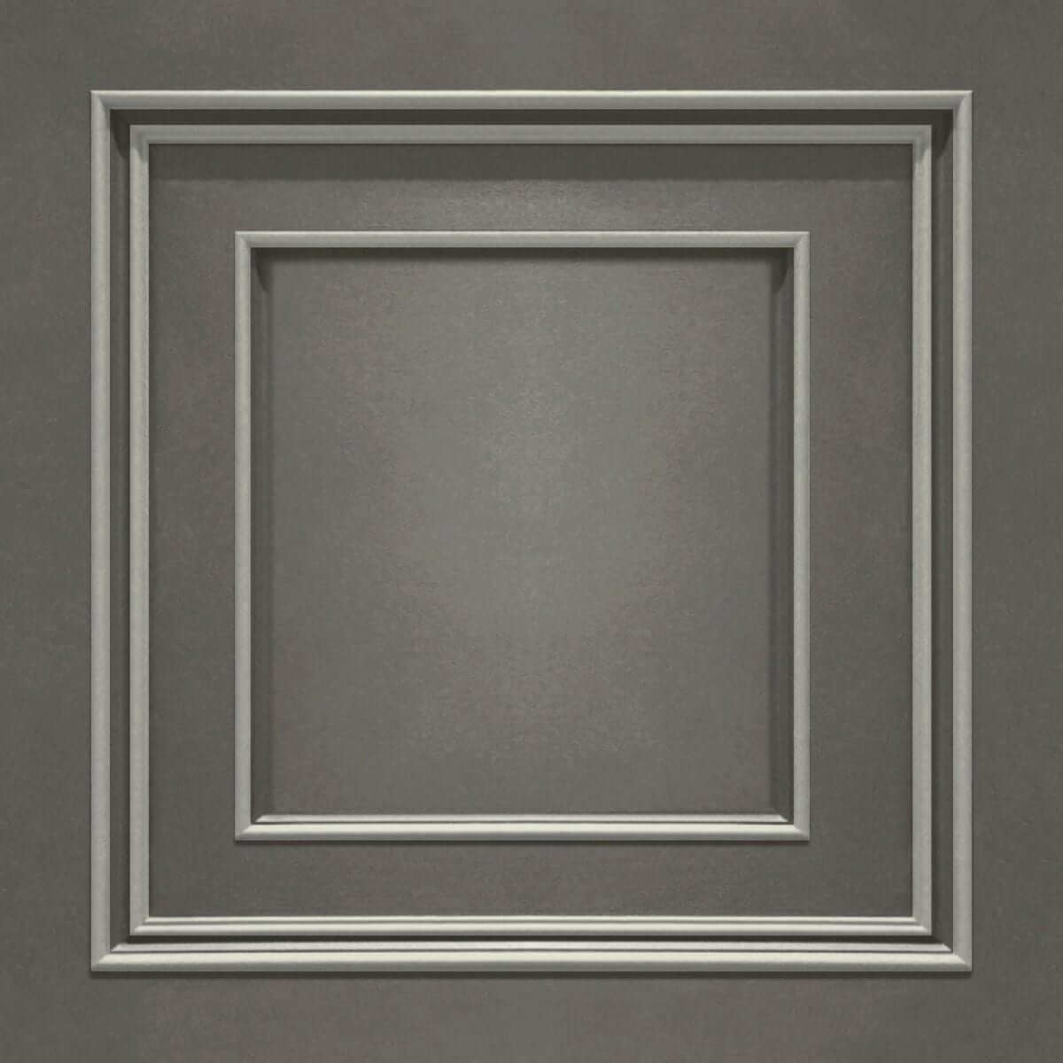 Wallpaper - Belgravia Amara Panel Gunmetal & Silver Wallpaper - 7390 - 60001993