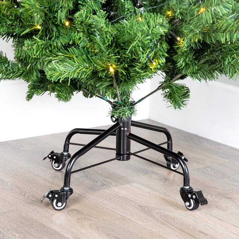Black Metal Tree Stand with Castor Wheels 45cm Taskers Online Store