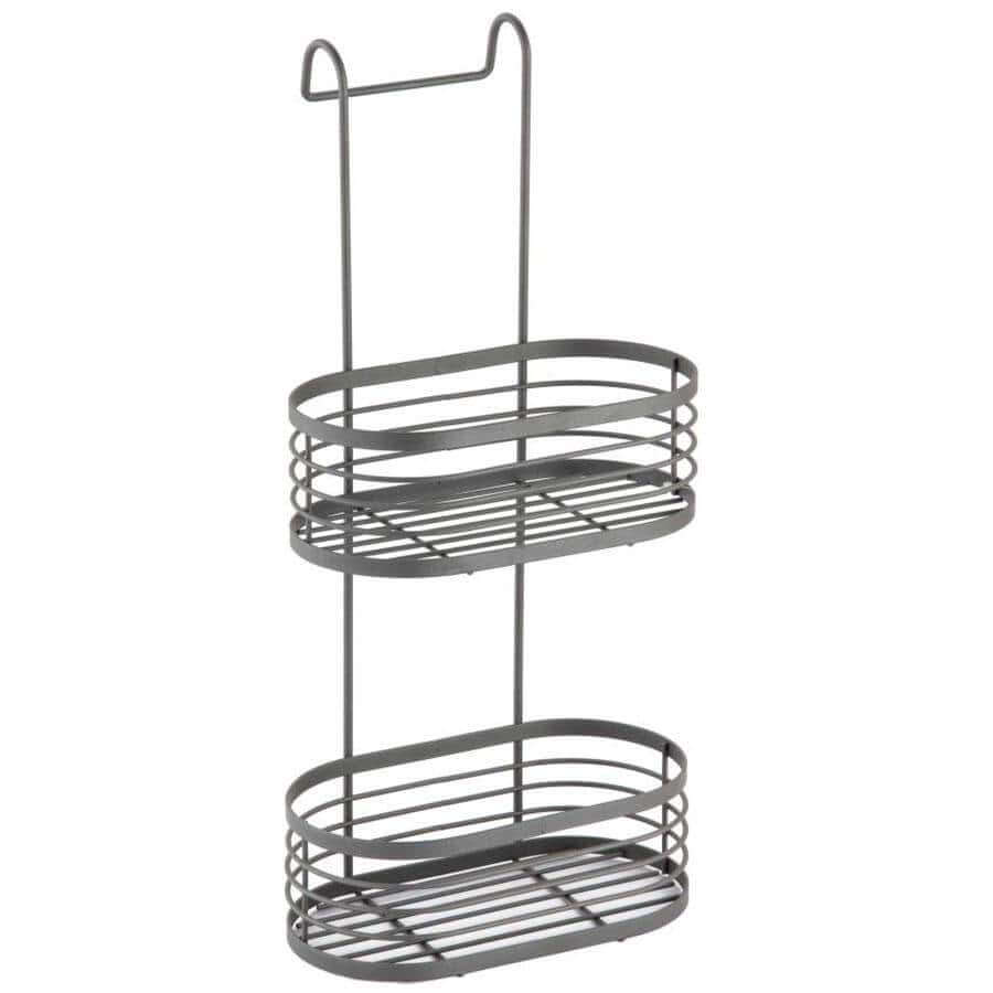 Homeware - Blue Canyon Grey 2 Tier Over Shower Screen Caddy - 50142022