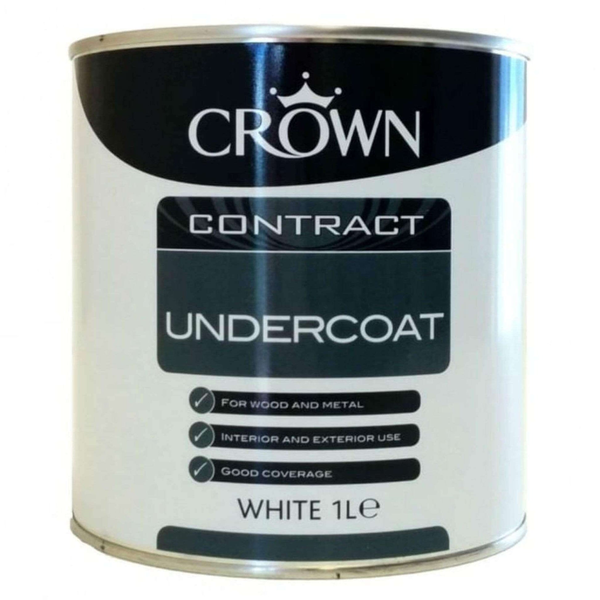 Paint  -  Crown Contract Undercoat White Paint 1L  -  50145643