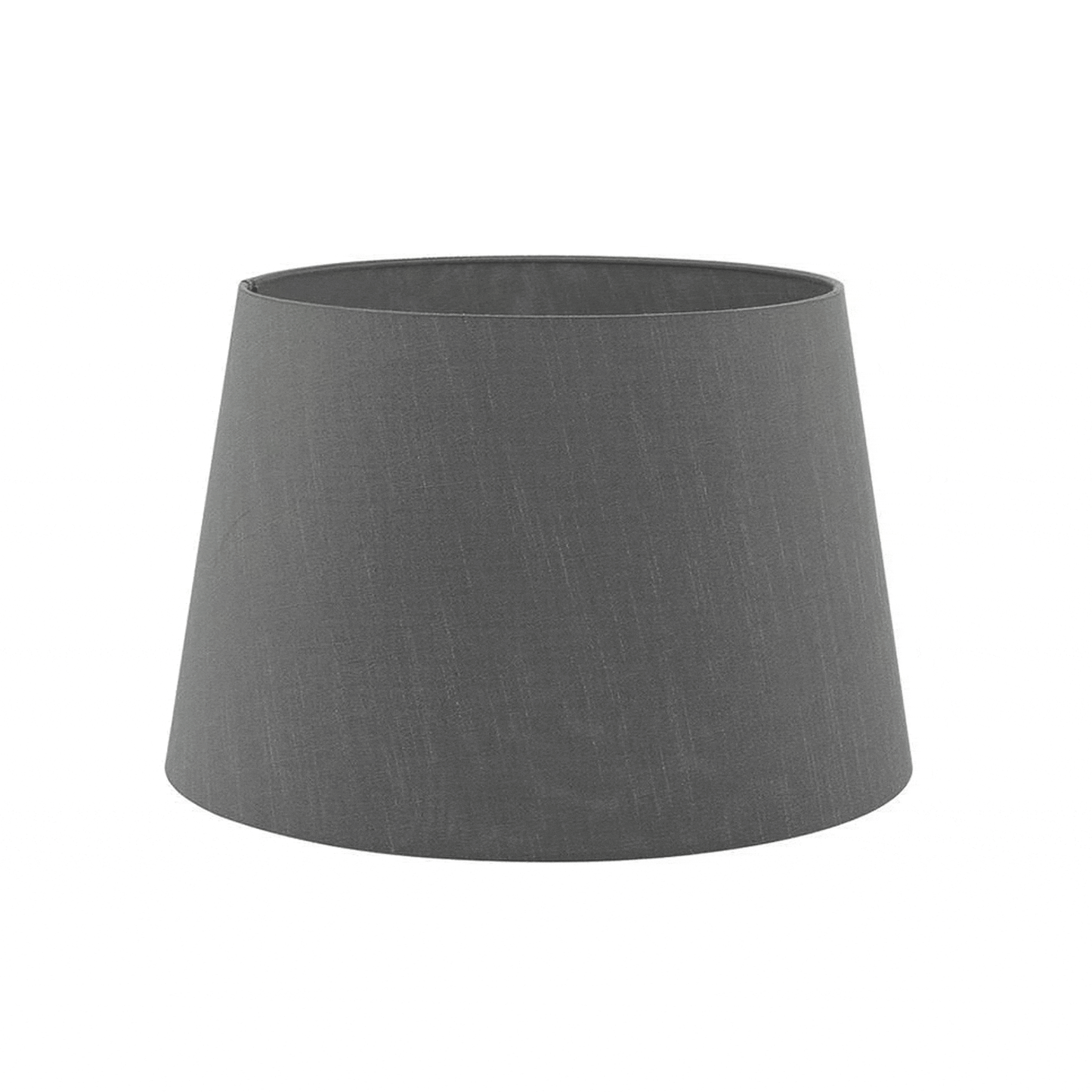 Lights - Tapered 35cm Slate Grey Faux Silk Drum Shade - 50155823