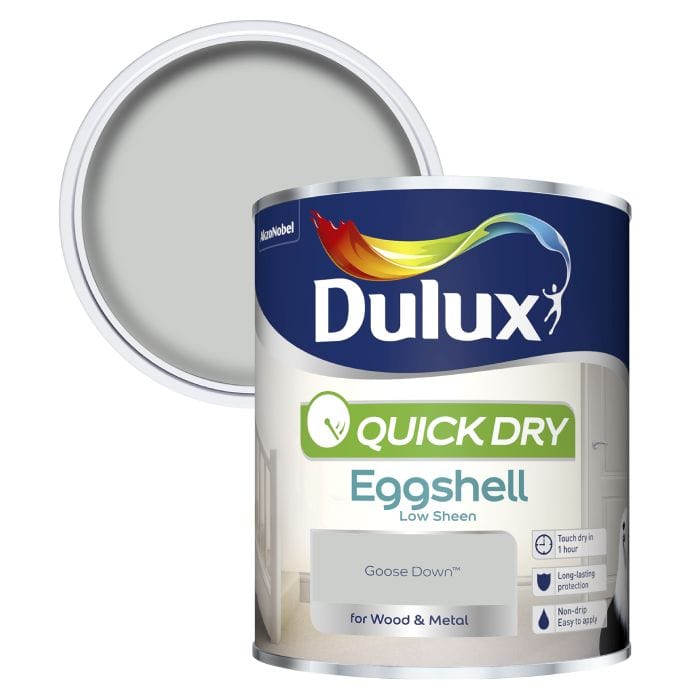 Paint - Dulux Quick Dry Eggshell 750Ml Goose Down - 60003431