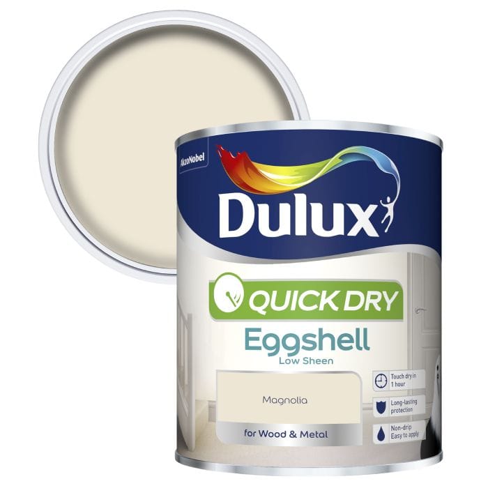 Paint  -  Dulux Quick Dry Eggshell 750Ml Magnolia  -  60003432