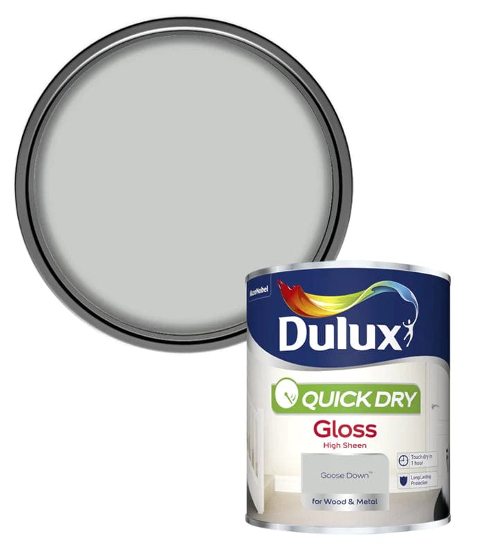 Paint - Dulux Qickdry Gloss Goose Down - 750Ml - 60003423