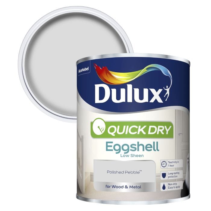 Paint  -  Dulux Quick Dry Eggshell Polished Pebble - 750ML  -  60003436