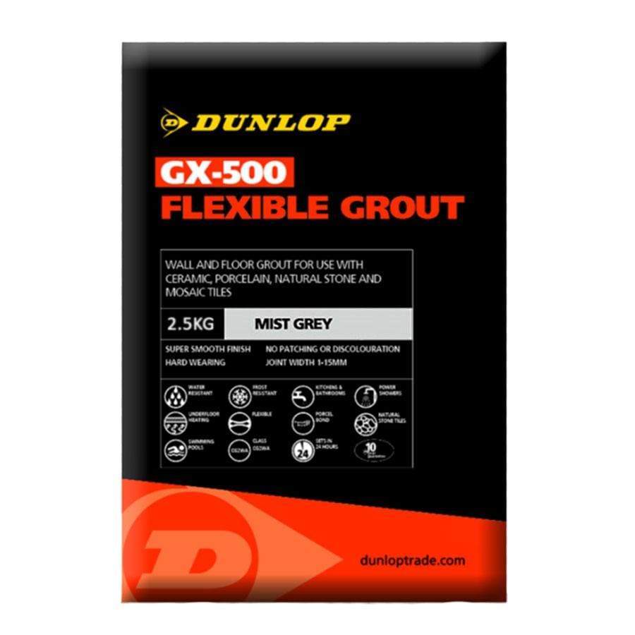 Flooring & Carpet  -  Dunlop Gx-500 Flexible Wall And Floor Grout Mist Grey  -  50137647