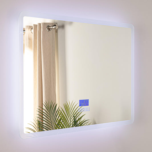 Mirrors  -  Euro Mirror Bluetooth Rectangle Landscape 80cm x 60cm  -  50155669