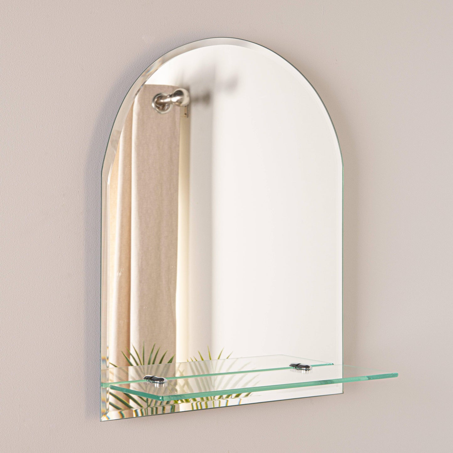 Mirrors  -  Euro Mirror/Shelf Round Top 50X40  -  50155663