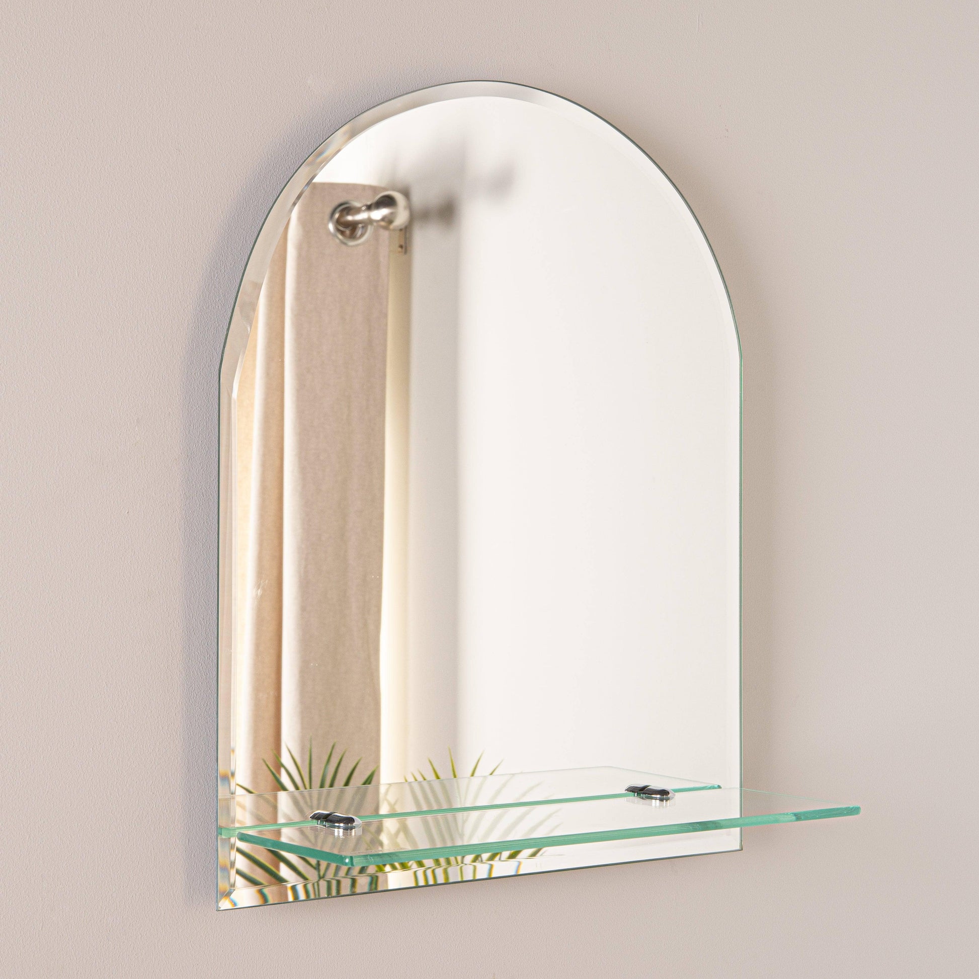 Mirrors  -  Euro Mirror/Shelf Round Top 50X40  -  50155663