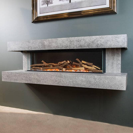 Fireplaces  -  Evonic Crenshaw 1500 Soapstone Wall Mounted Fire Suite  -  60004313