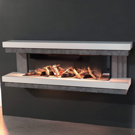 Fireplaces  -  Evonic Gilmour 10 White Wall Mounted Fire Suite  -  50152146