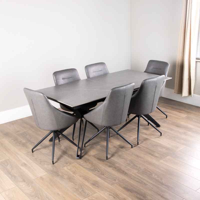 Furniture  -  Falcon Extendable Dining Table with 6 Chairs  -  60003725