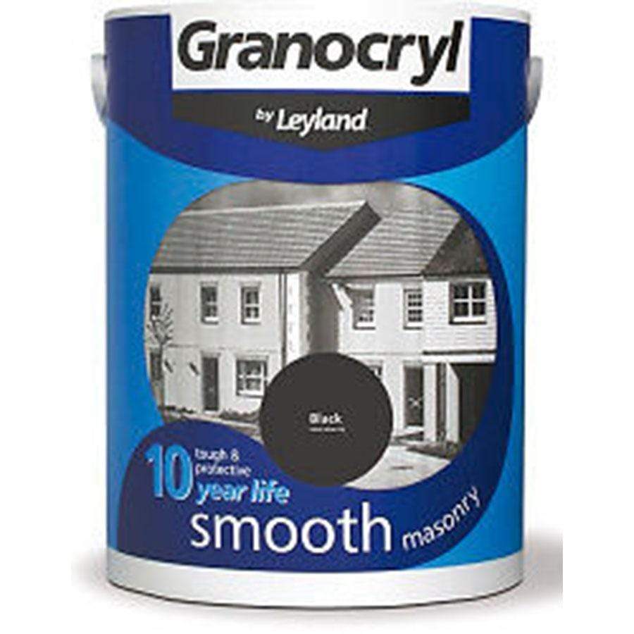Paint - Granocryl Smooth Black 2.5 Litre Masonry Paint - 50091093