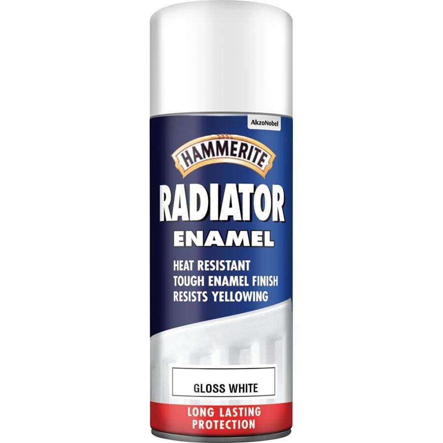 Paint - Hammerite White Gloss Radiator 400Ml Spray - 00475891