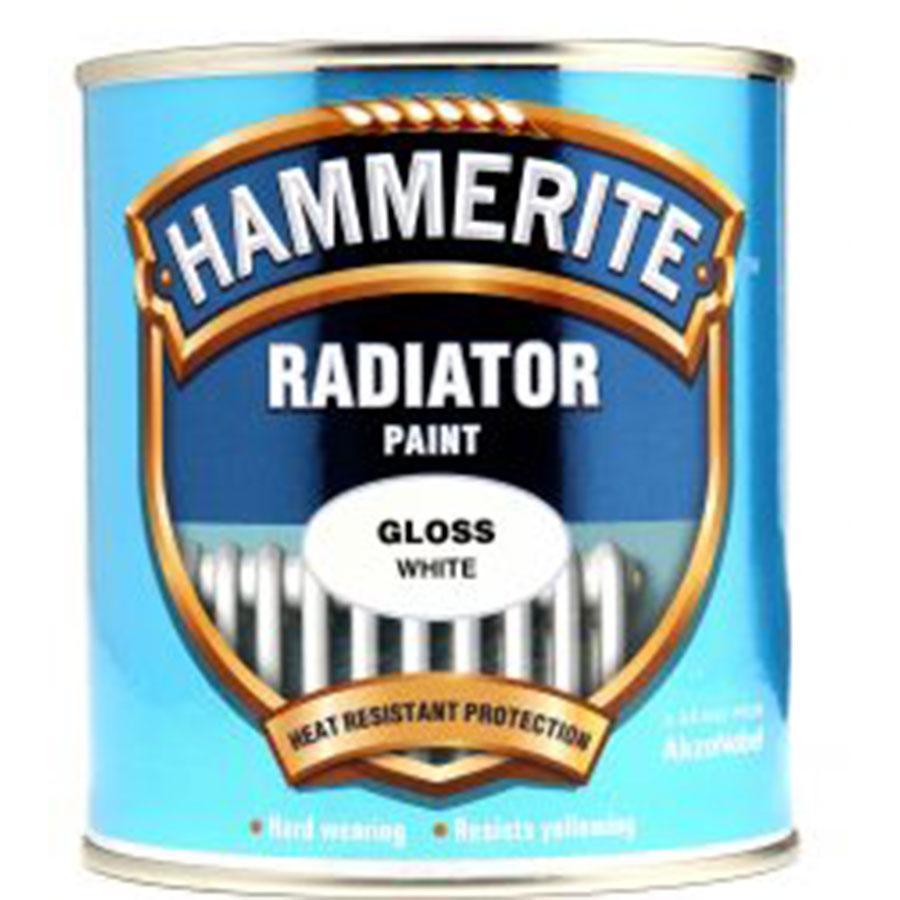 Paint - Hammerite White Gloss Radiator 500Ml Paint - 00475884