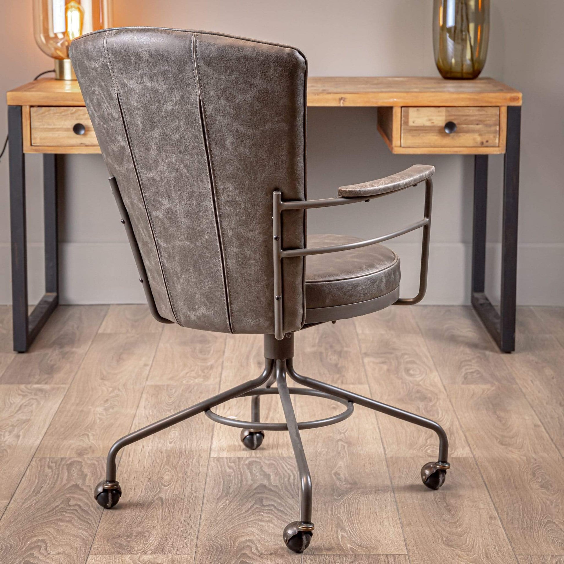 Furniture  -  Hue Black Leather Office Chair  -  50150679