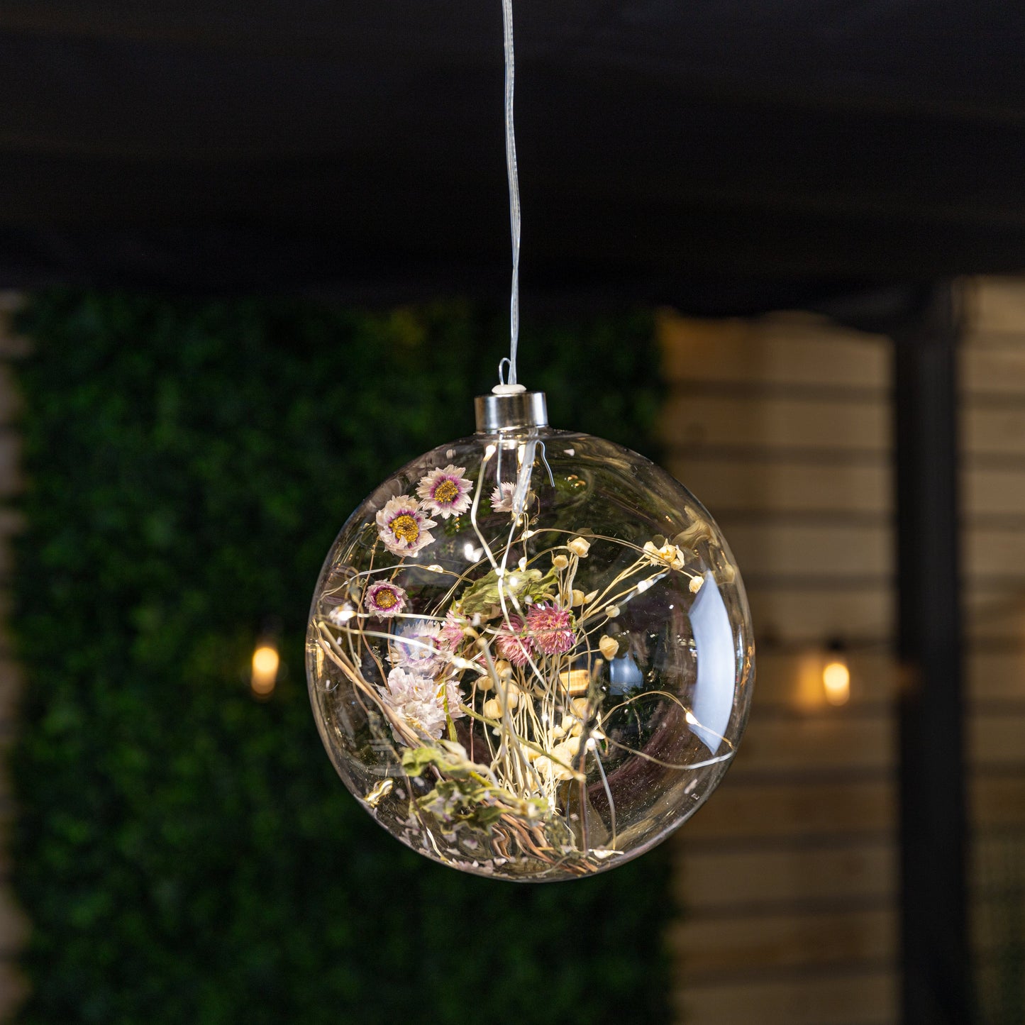 Gardening - Warm White Translucent Micro LED Glass Bauble - 14cm - 60002625