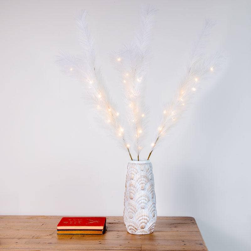 Gardening - Beige Micro LED Plume Stem Decoration - 120cm - 60002615