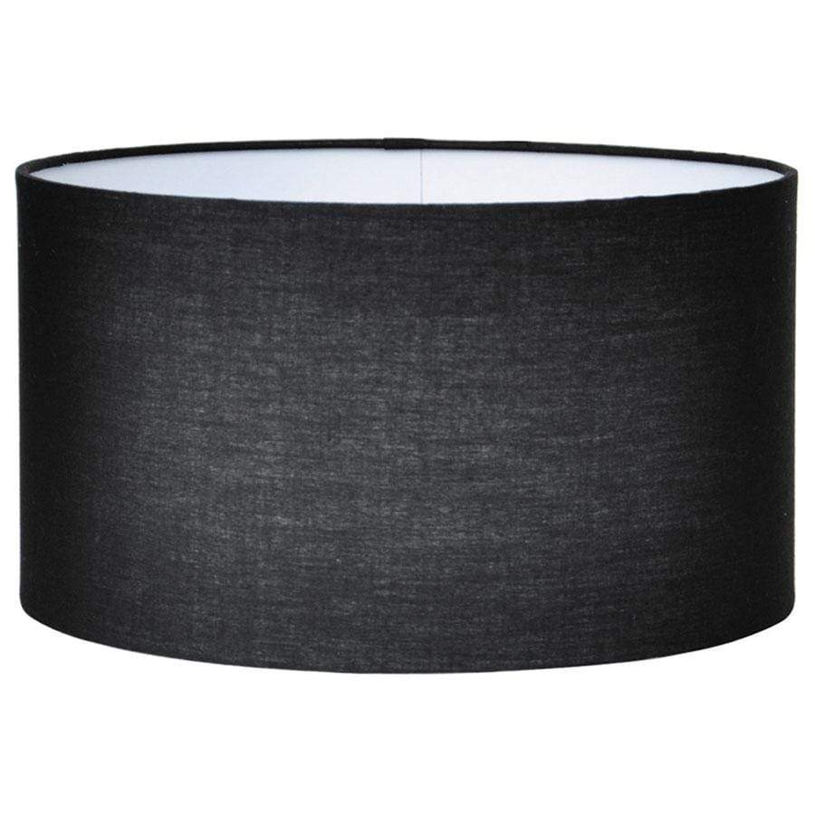 Lights - Pacific Lifestyle Black Poly Cotton Cylinder Drum Shade - 50128400