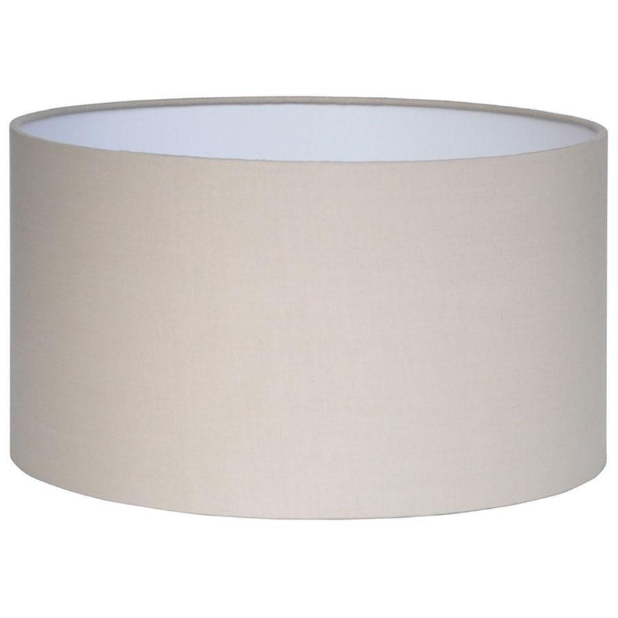 Lights - Pacific Lifestyle Taupe Poly Cotton Cylinder Drum Shade - 50128402