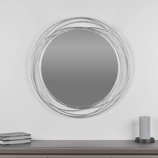 Mirrors  -  Pacific Round Silver Mirror  -  50152354