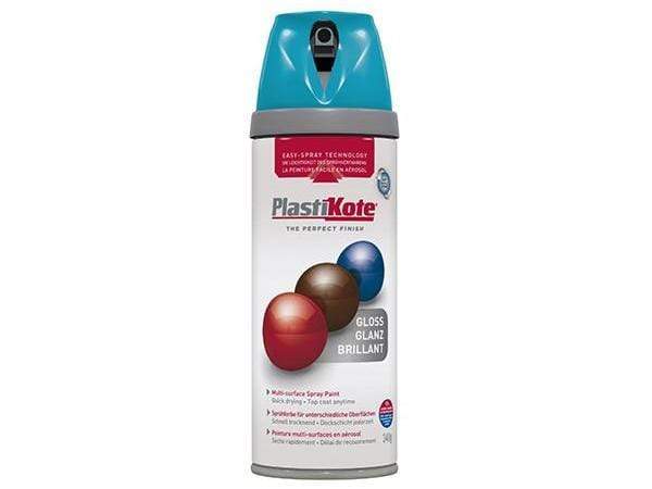 Paint - Plastikote Twist And Spray Gloss Mediterranian Blue Paint - 50090955