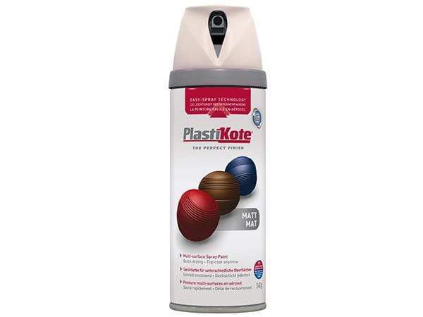 Paint - Plastikote Twist And Spray Matt Antique White Paint - 50090998