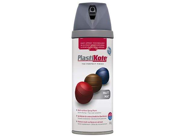 Paint - Plastikote Twist And Spray Matt Grey Paint - 50090997