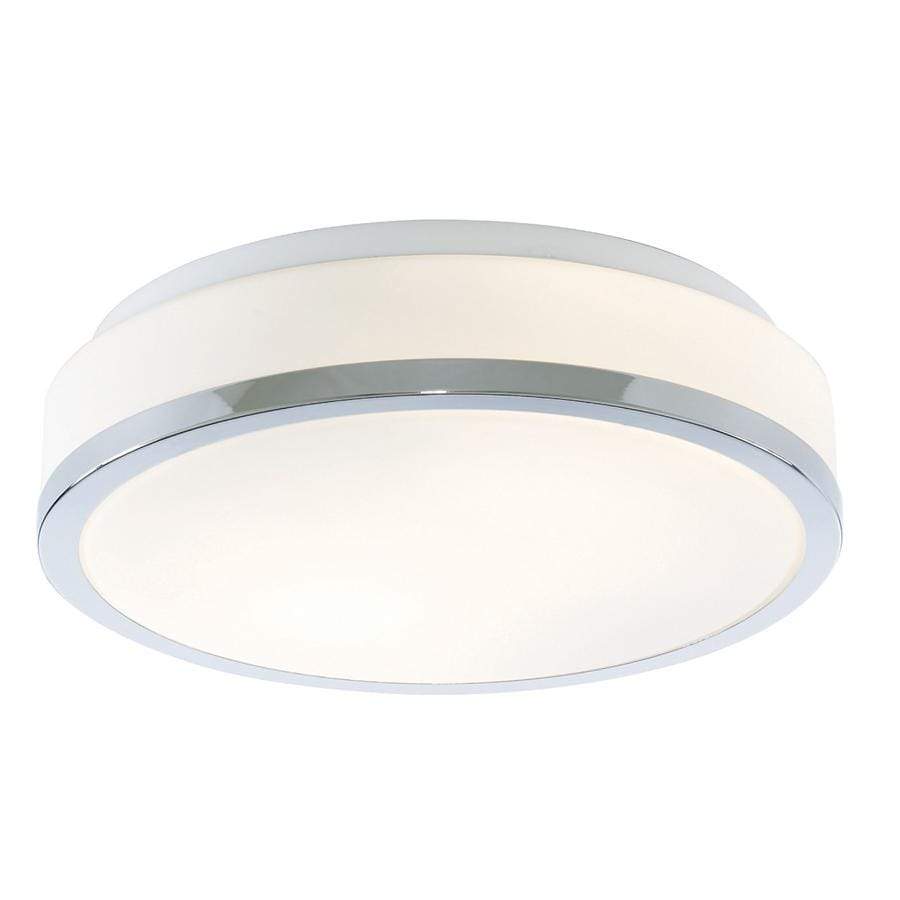Lights - Polished Chrome 2 Light Large Flush Ceiling Light - 50084990