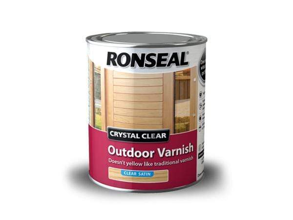 Paint - Ronseal 250Ml Crystal Clear Outdoor Satin Varnish - 50119409