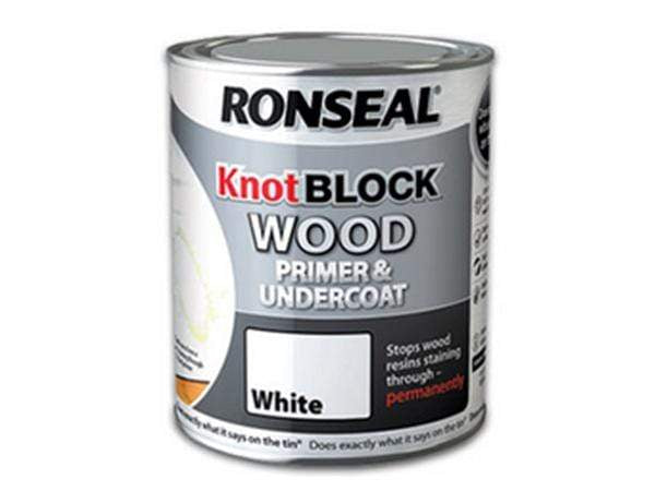 Paint - Ronseal Knot Block White Wood Primer And Undercoat 2.5 Litre - 50103848