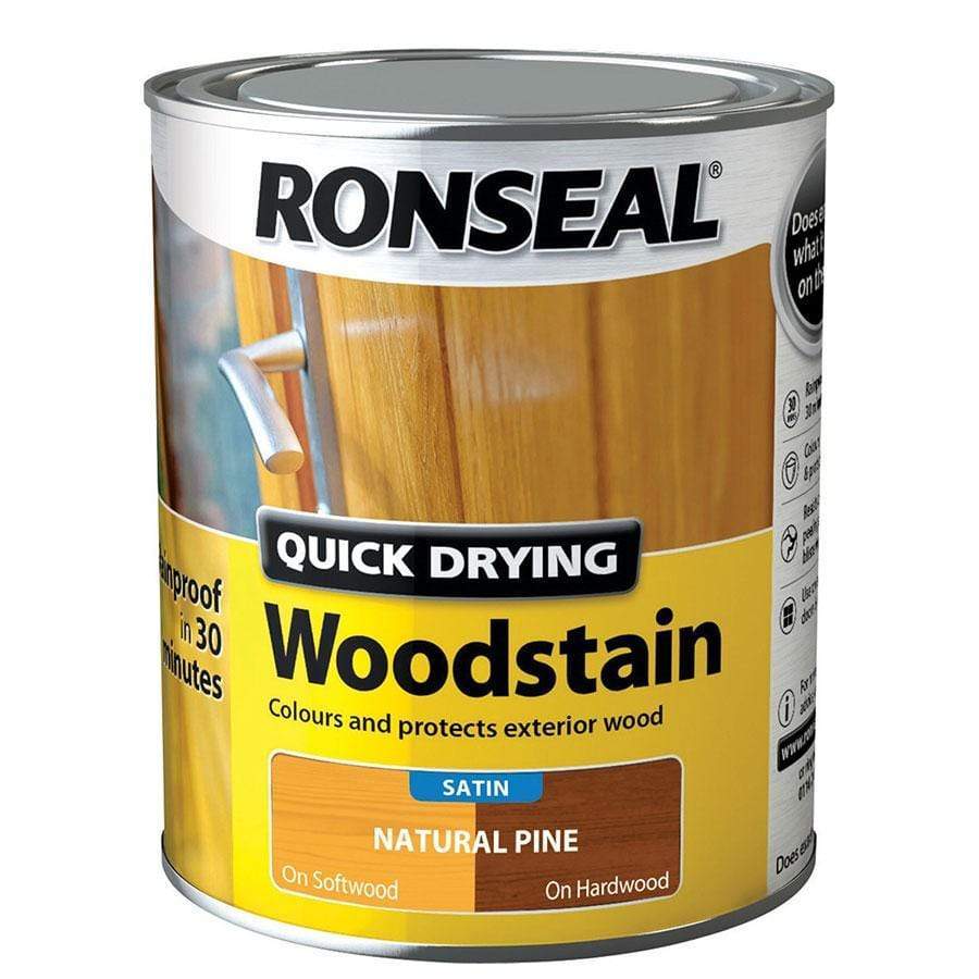 Paint - Ronseal Quick Dry Natural Pine Satin Woodstain - 50119415
