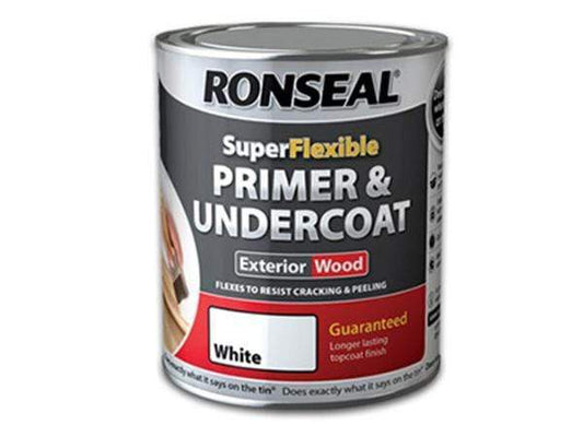 Paint  -  Ronseal Super Flexible White 750Ml Primer/Undercoat  -  50109777