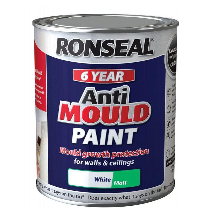 Paint - Ronseal White Matt Anti-Mould Paint - 50087658