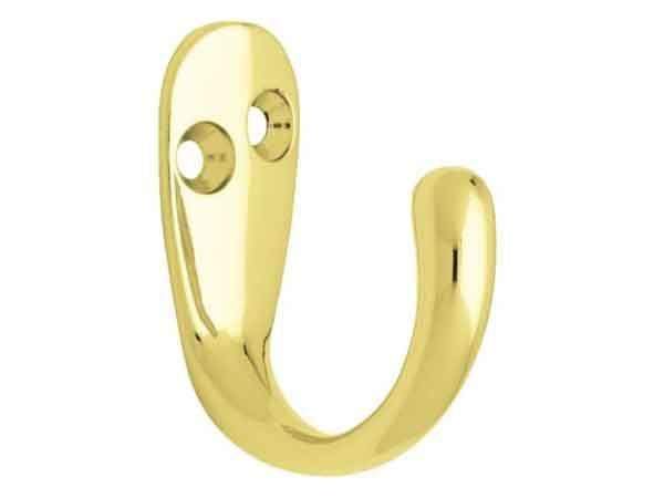 DIY - Select Single Brass Plated Robe Hook - 00335904