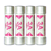 DIY - 3Amp British Plug Fuses - 4 Pack - 50136655