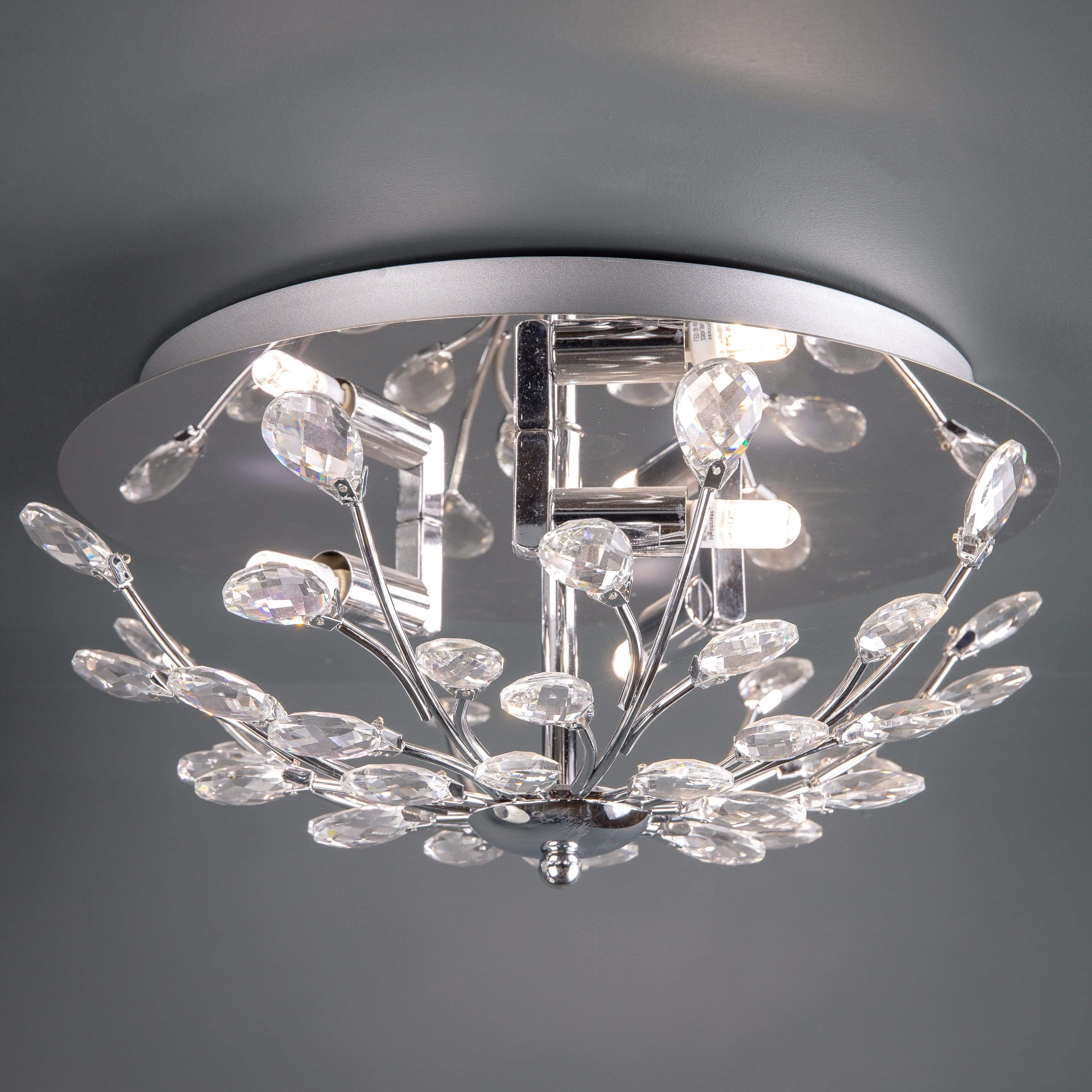 Luarca 3 Light Flush Flora Crystal Ceiling Light Taskers Online Store