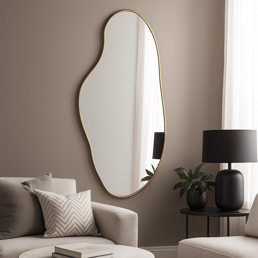 Mirrors  -  Alton Mirror - Brushed Gold  -  60269691